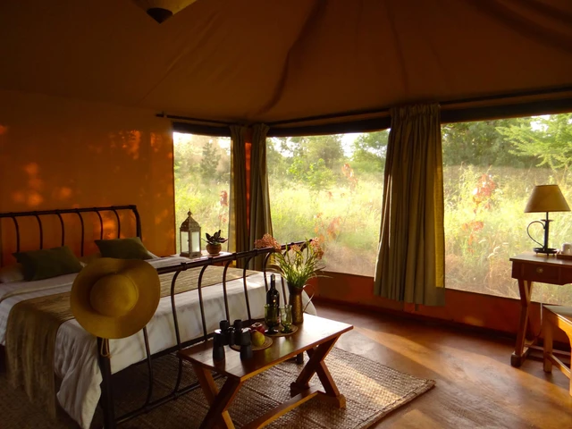 Ikweta Safari Camp · 露台与景观