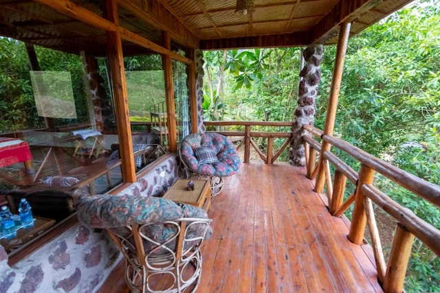 Rushaga Gorilla Lodge · 露台与景观
